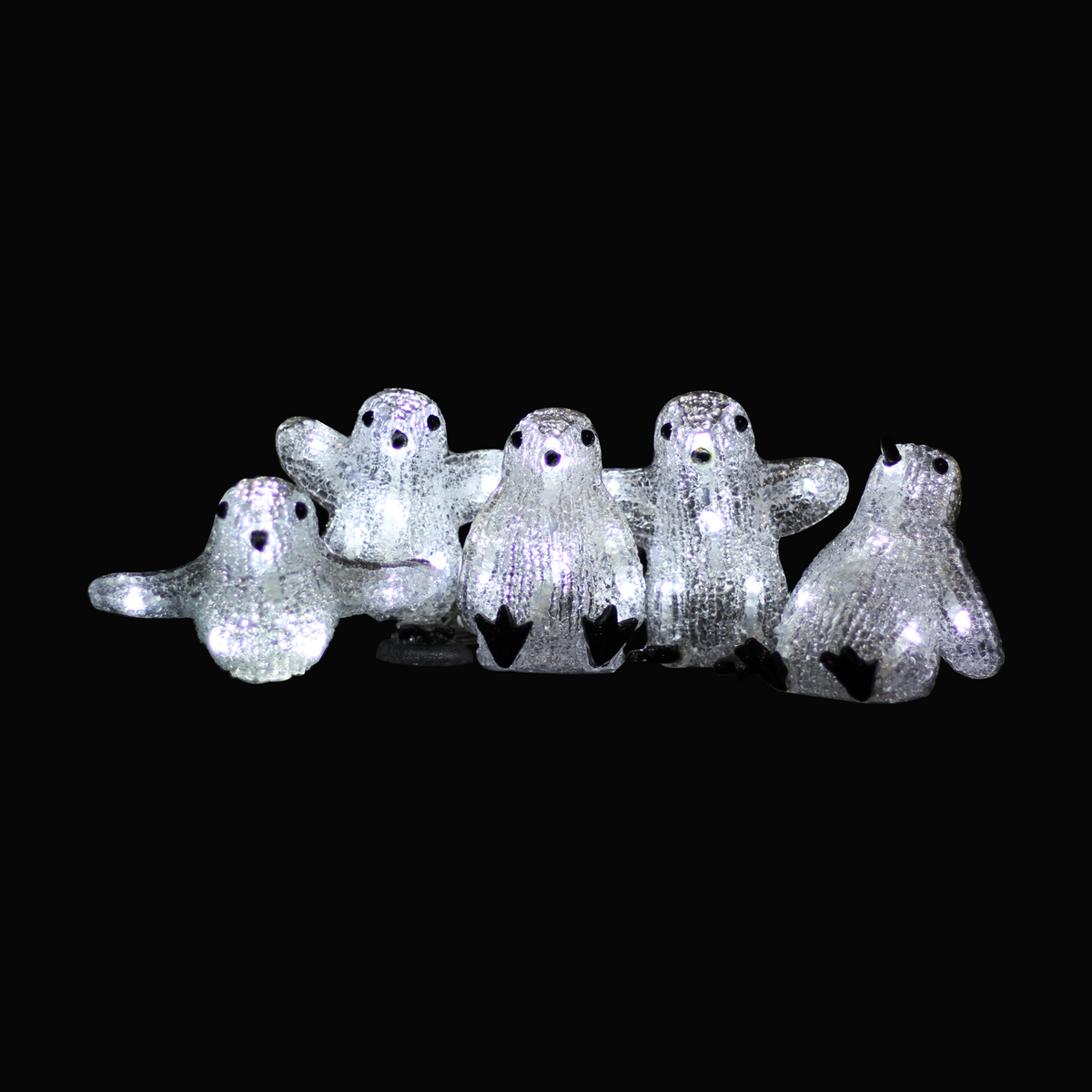 Lexi Lighting Acrylic Baby Penguins Christmas Lights Set of 5