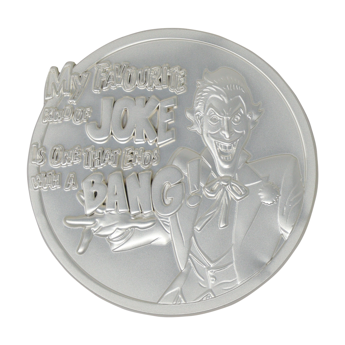 Fanattik DC Comics The Joker Limited Edition .999 Silver Plated Medallion