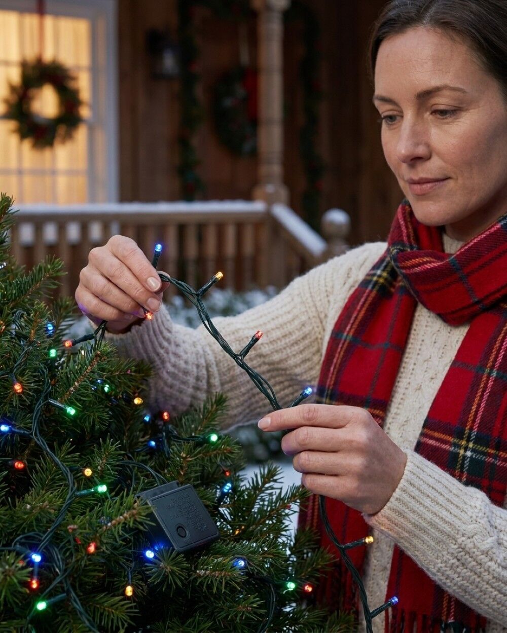 300 Multi Colour LED String Fairy Lights 8 Function | 15mGreen, Red, Blue & Orange