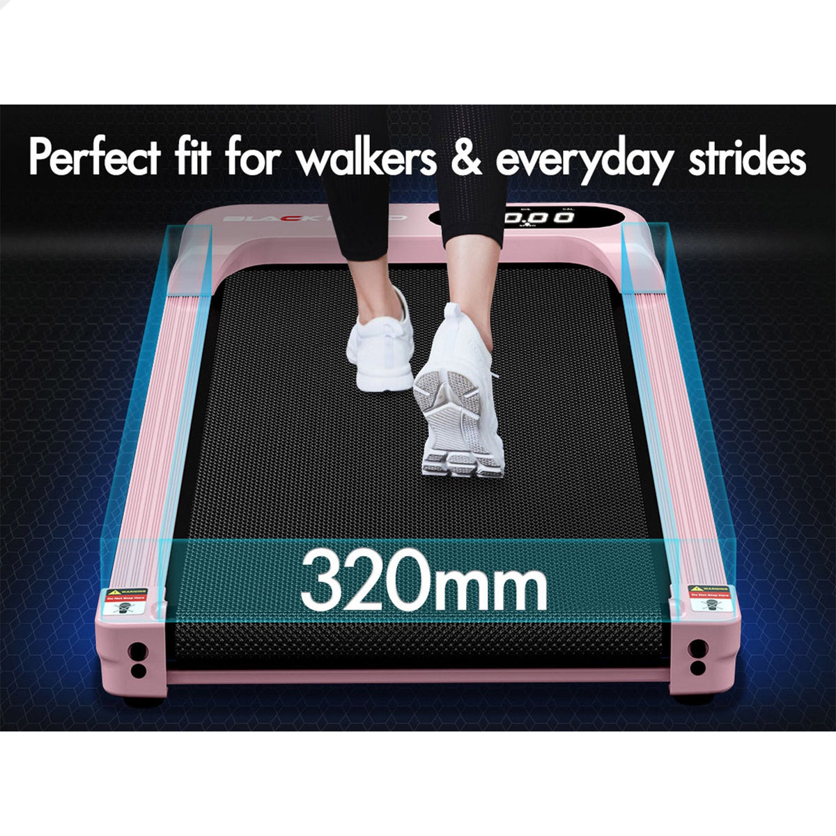 BLACK LORD Treadmill Electric Walking Pad Home Gym Incline Magnetic Remote (Pink)