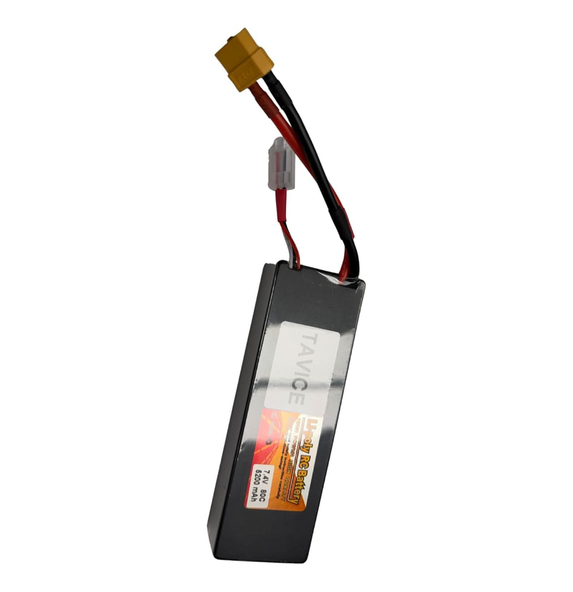 TAVICE 2S LiPo Battery 7.4V 5200mAh 80C Hard Case with T Connector Compatible with RC Cars, Trucks & Vehicles