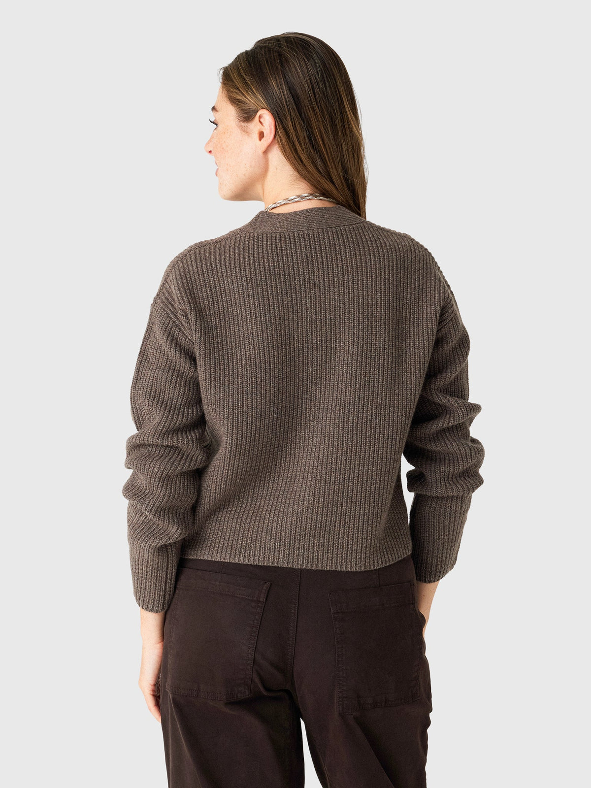 Organic John Patrick Women's Elena Cashmere Ribbed Cardigan