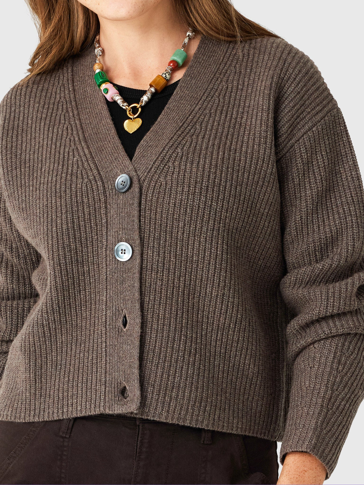 Organic John Patrick Women's Elena Cashmere Ribbed Cardigan