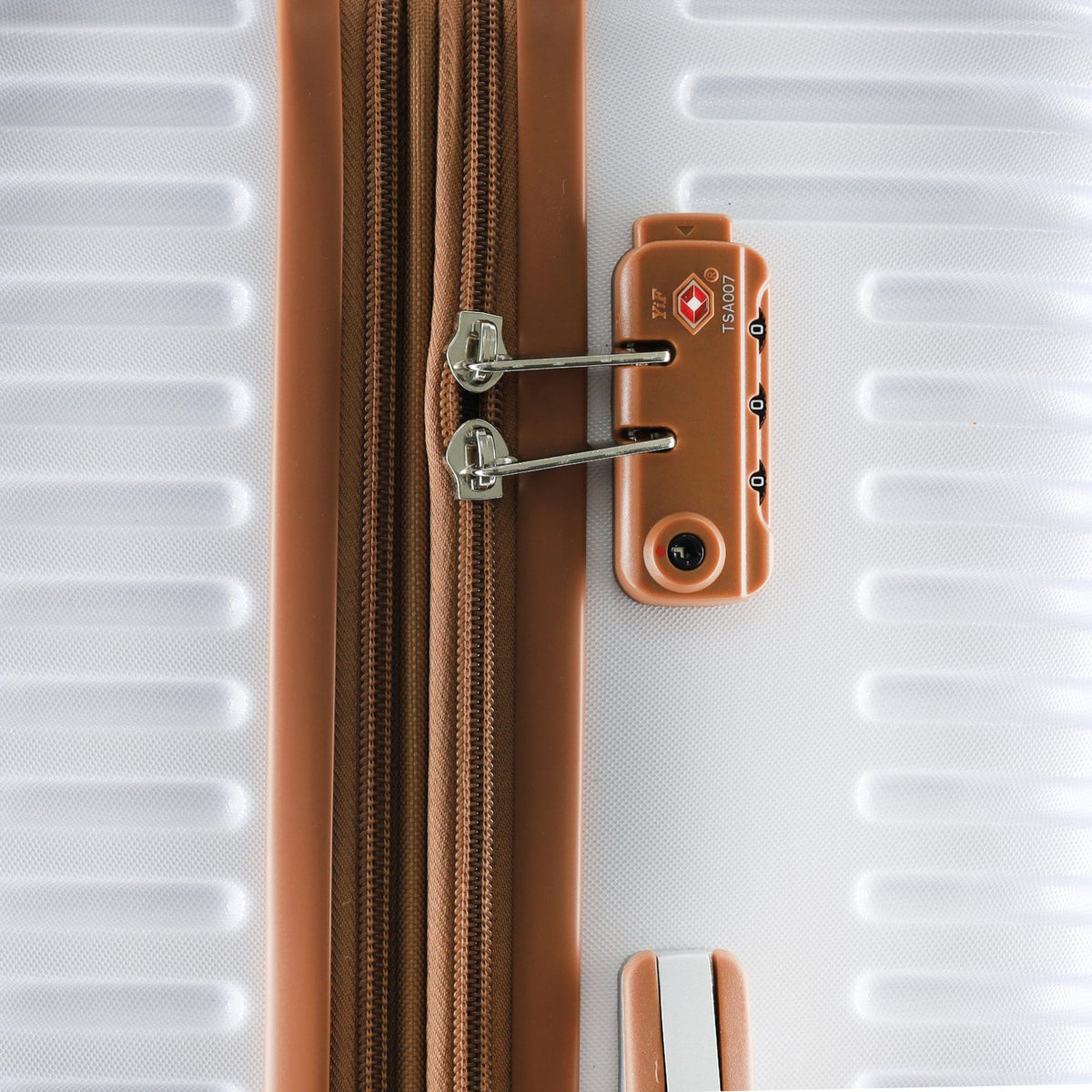 Pierre Cardin Large Hard-Shell Suitcase & Mini Beauty Case Set w/ Tag White