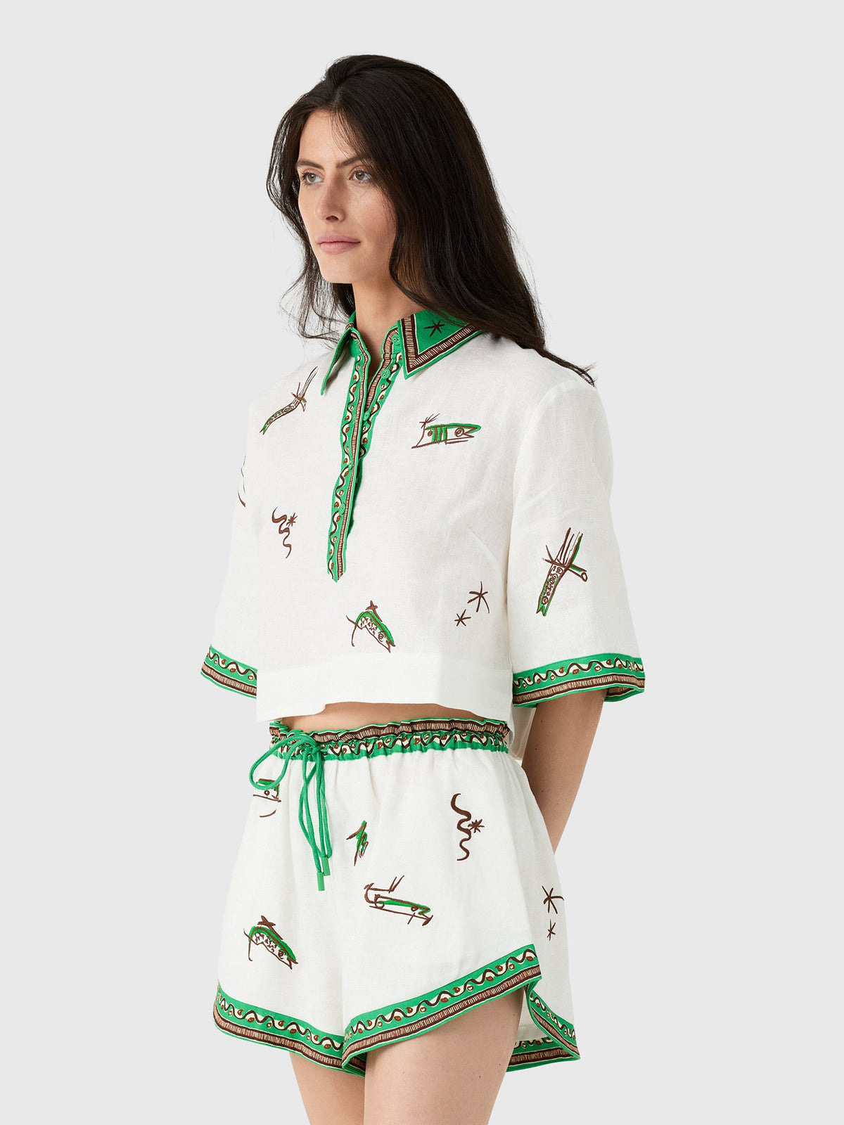 Alemais Women's Wanda Embroidered Shirt