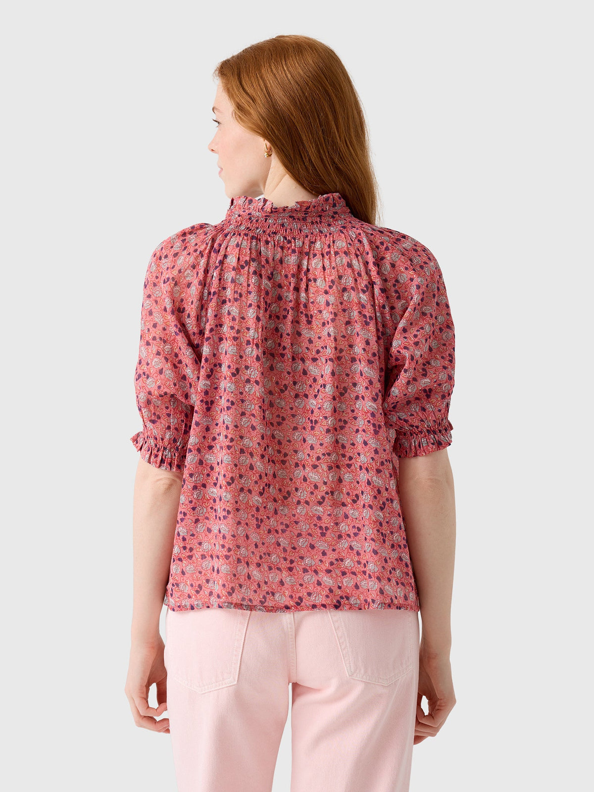 M.A.B.E Women's Darla Print Short Sleeve Top