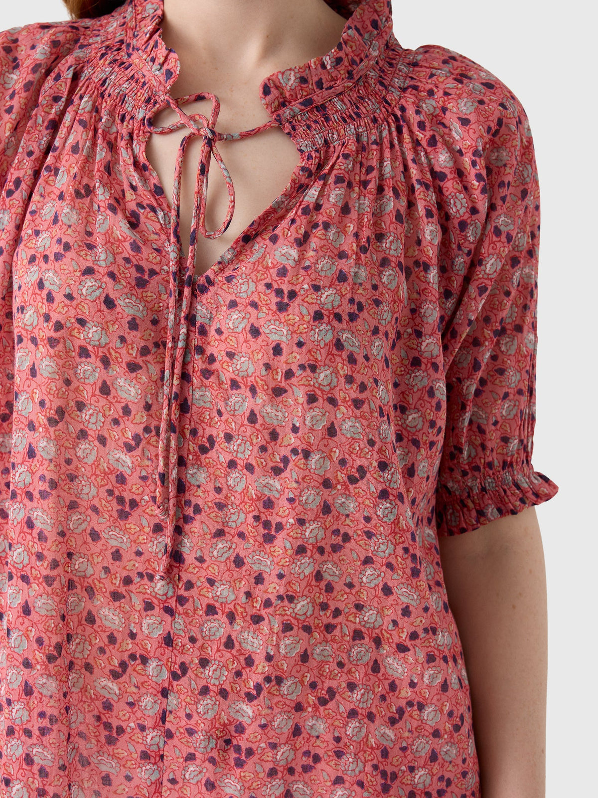 M.A.B.E Women's Darla Print Short Sleeve Top