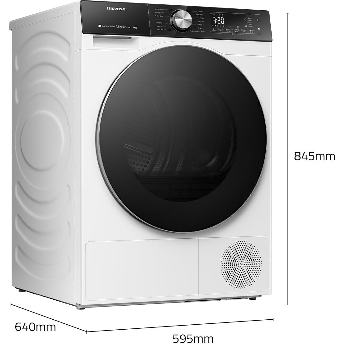 Hisense HDF5S90H Series 5 9kg Heat Pump Dryer (White)