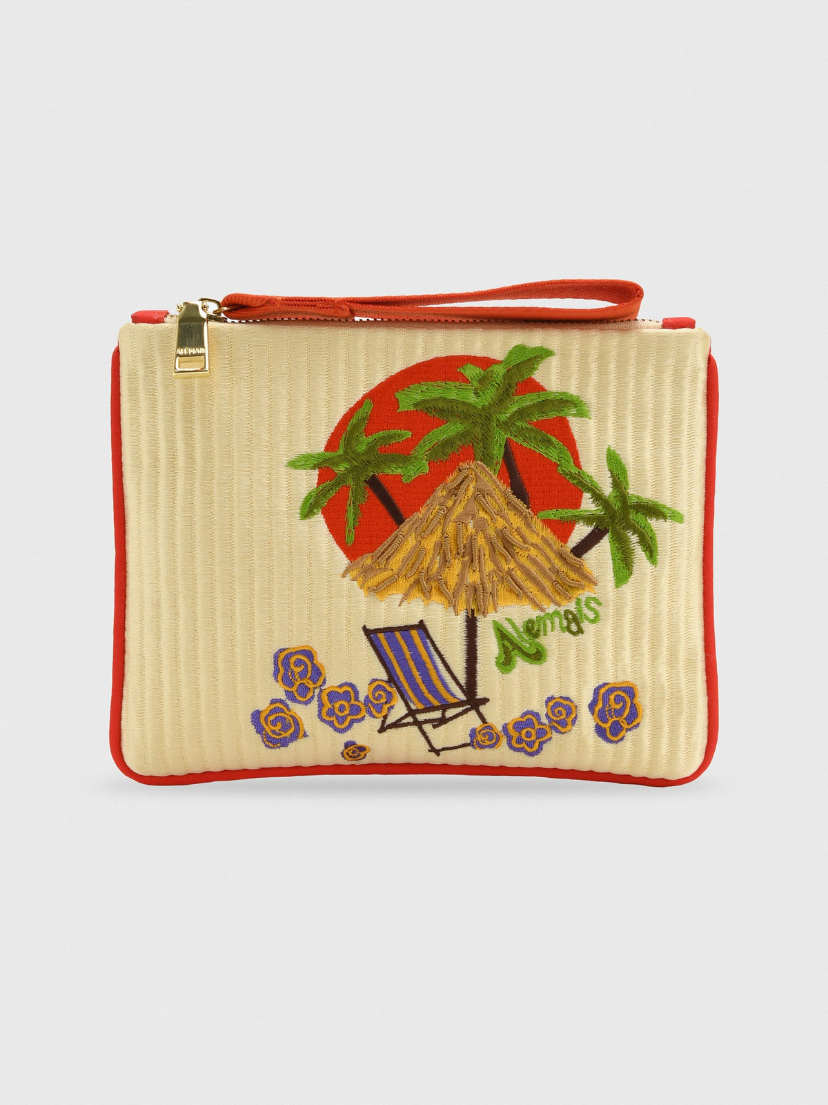 Alemais Island Cove Embroidered Clutch