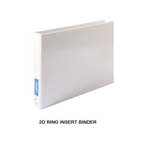 Bantex Landscape Insert Binder White 38mm A3 - 2 D-Ring
