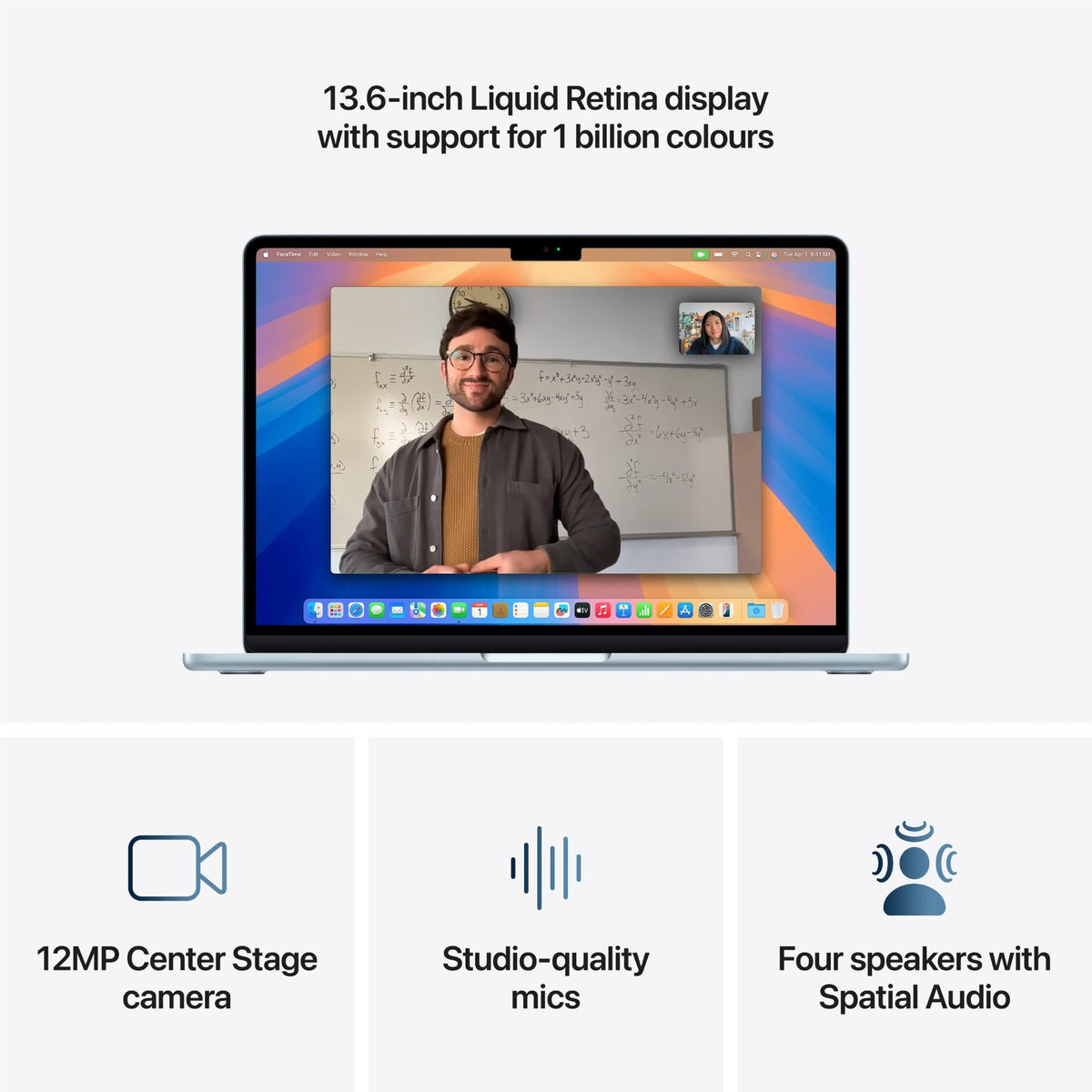Apple MacBook Air 13-inch with M4 Chip, 256GB/16GB (Sky Blue)