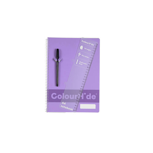 ColourHide A4 Notebook 120pg - Sky Blue