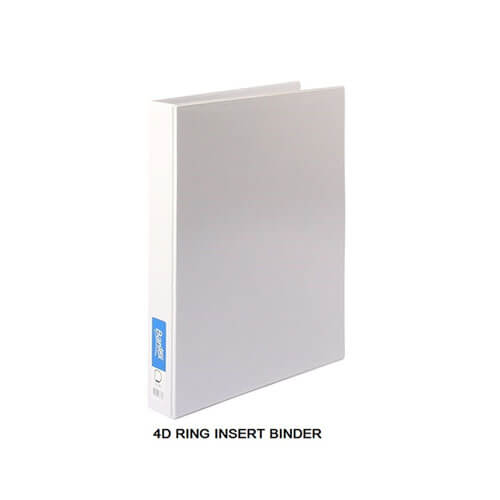 Bantex 4 D-Ring Insert Binder White 38mm A3 - Portrait