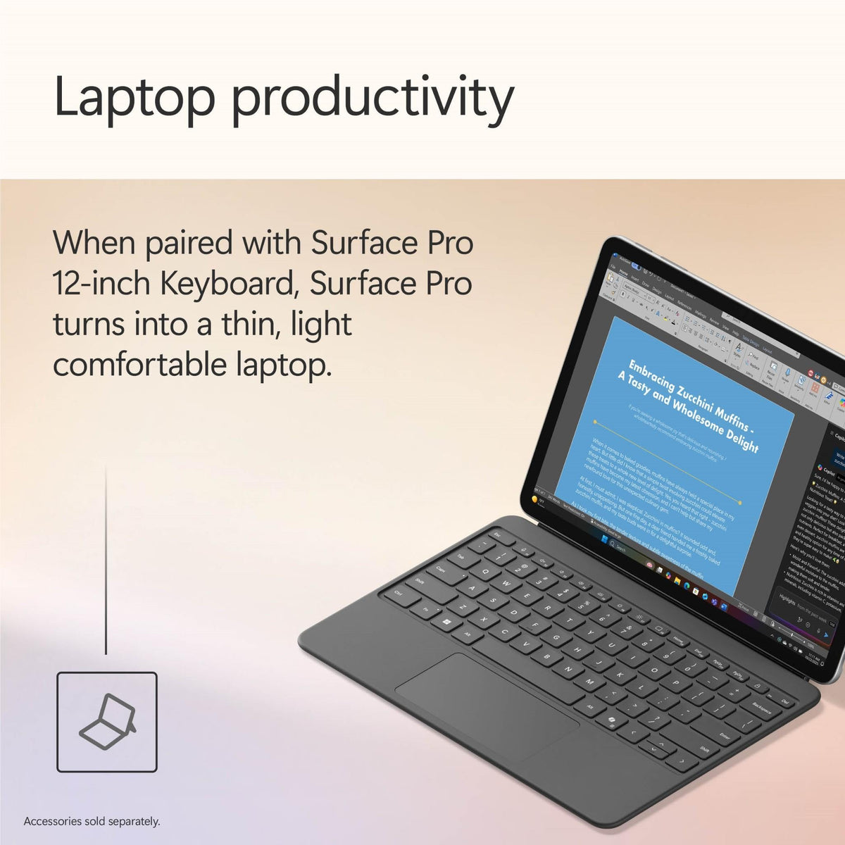 Microsoft Surface Pro Copilot+ AI PC 12" Snapdragon X Plus 8 core/16GB/256GB (Platinum)