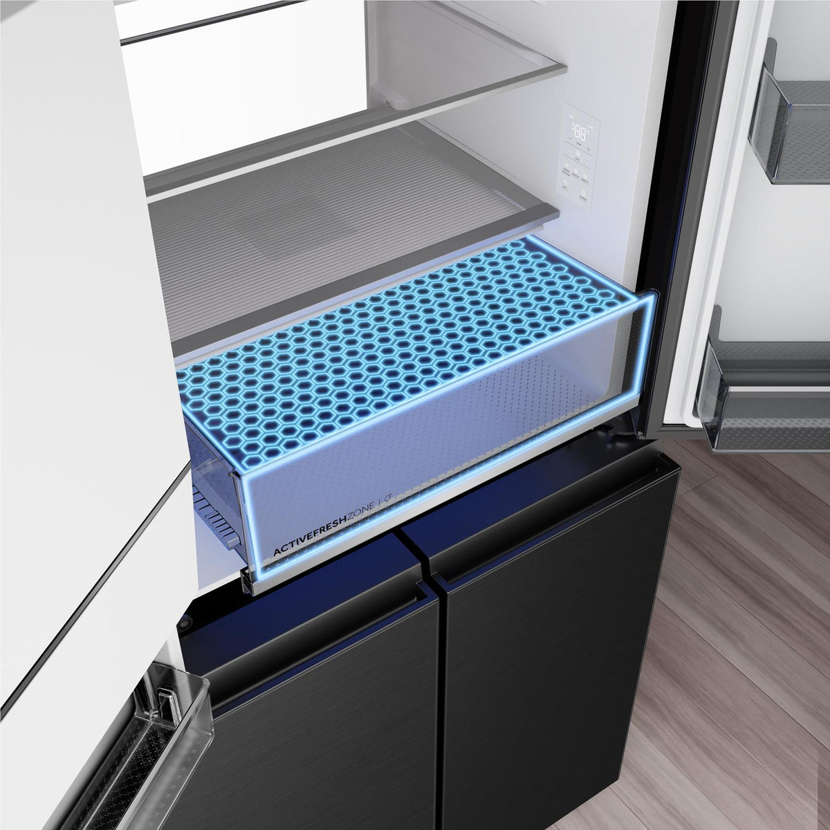 Haier HRF590YZC 550L Quad Door Fridge (Black)