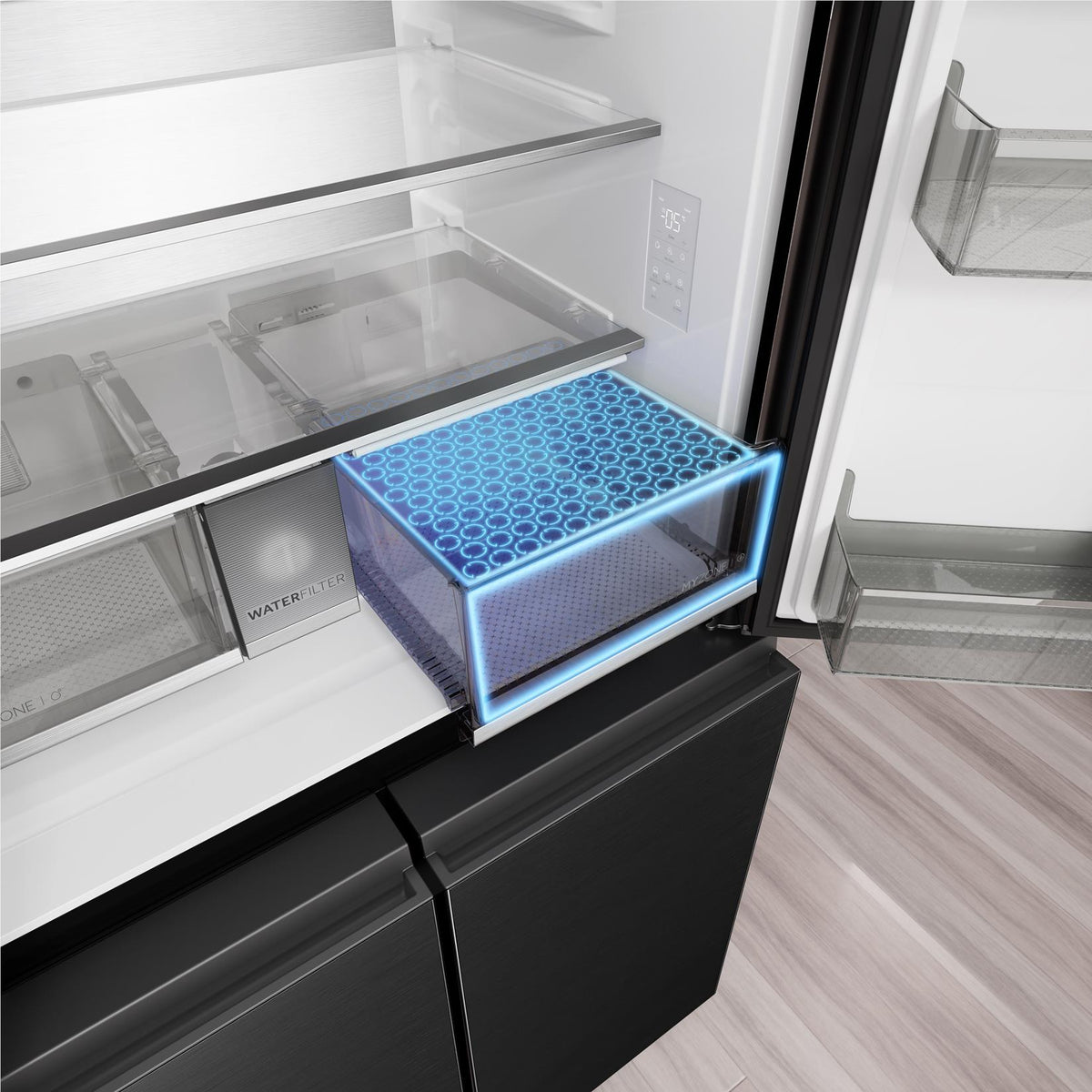 Haier HRF690YHC 675L Quad Door Fridge (Black)