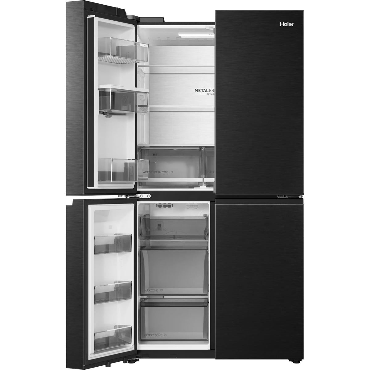 Haier HRF690YHC 675L Quad Door Fridge (Black)
