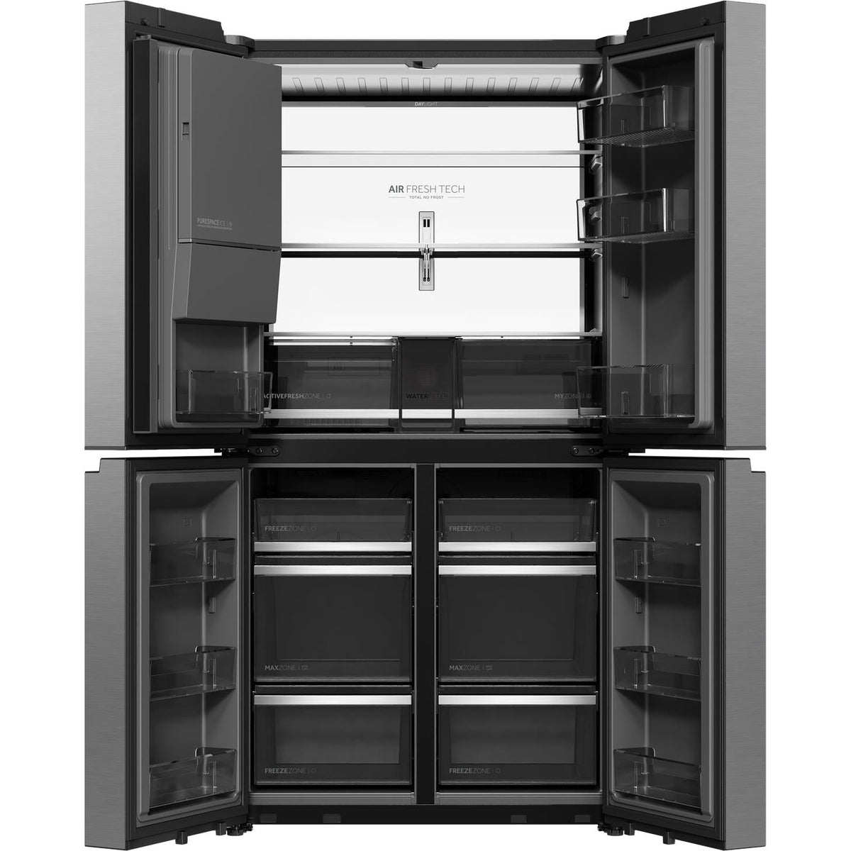 Haier HRF690YZS 624L Quad Door Fridge (Silver)