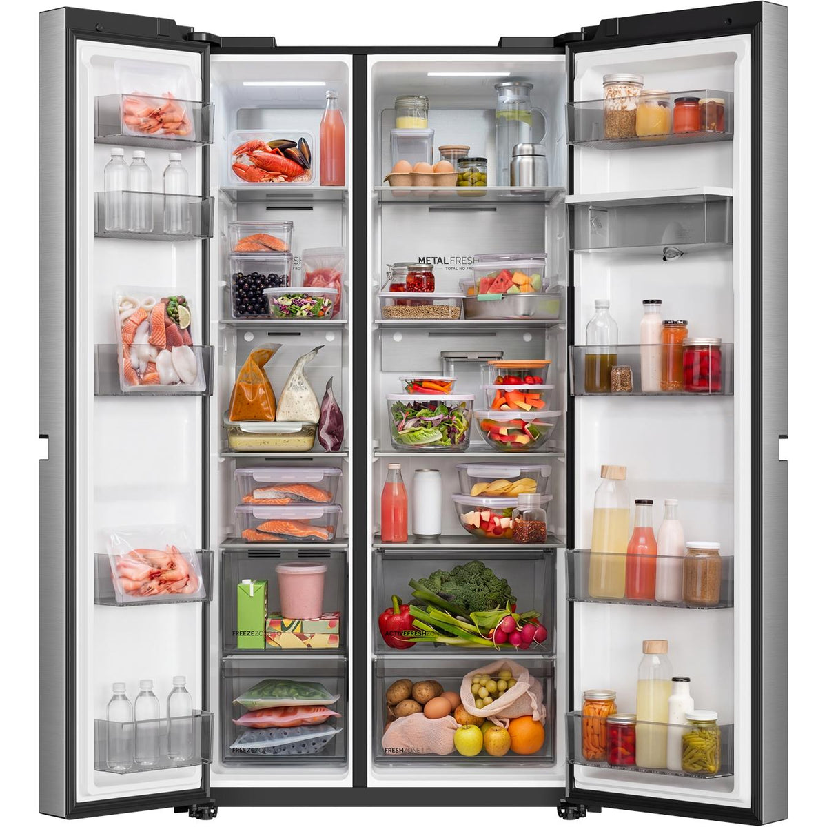 Haier HRF650XHS 661L Side-by-Side Fridge (Satina)