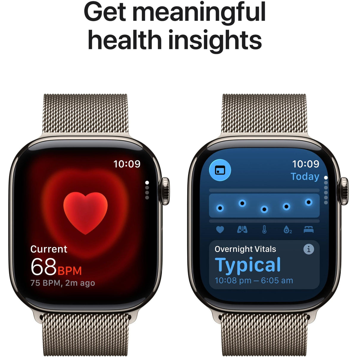 Apple Watch Series 11 46mm Natural Titanium Case GPS + Cellular Natural Milanese Loop (M/L)