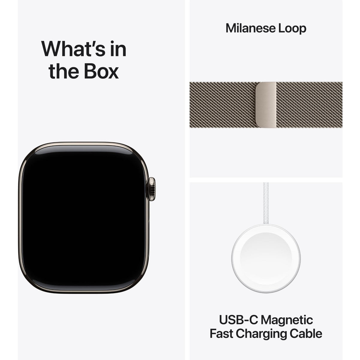 Apple Watch Series 11 46mm Natural Titanium Case GPS + Cellular Natural Milanese Loop (M/L)