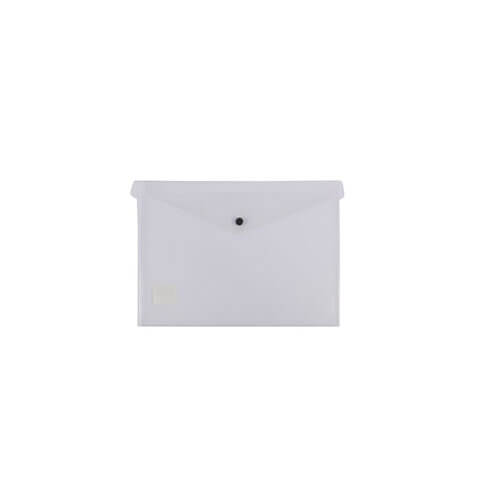 Bantex Button Closure Document Folder (A4) - Clear