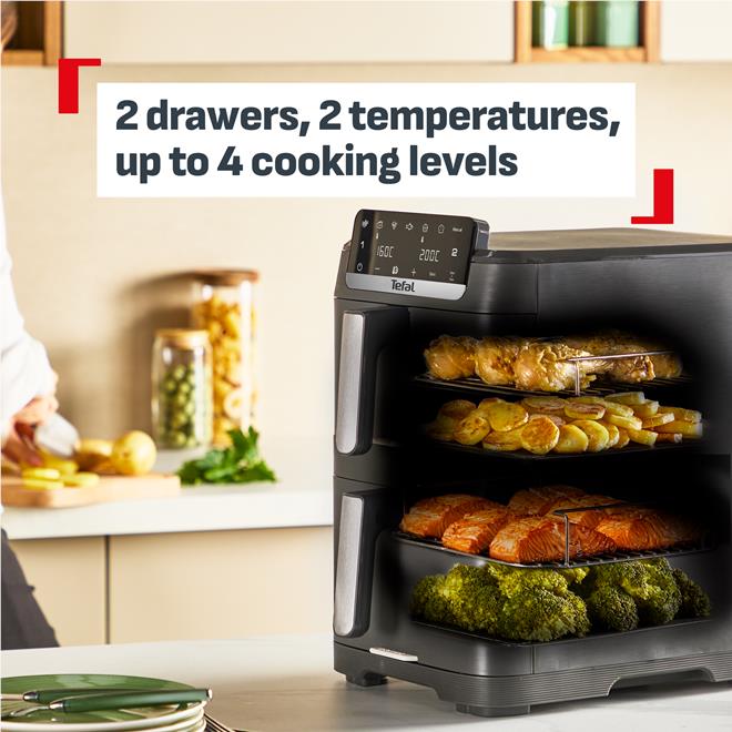 Tefal EY756H Easy Fry Stack 10L Detachable Front Air Fryer
