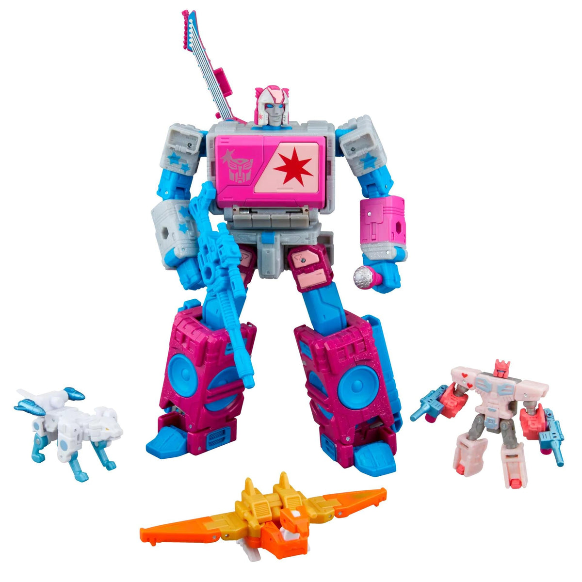 Transformers - Collaborative: Jem & the Holograms Autobot Blaster & KP Glit, KP Sundor, & KP Rosanna