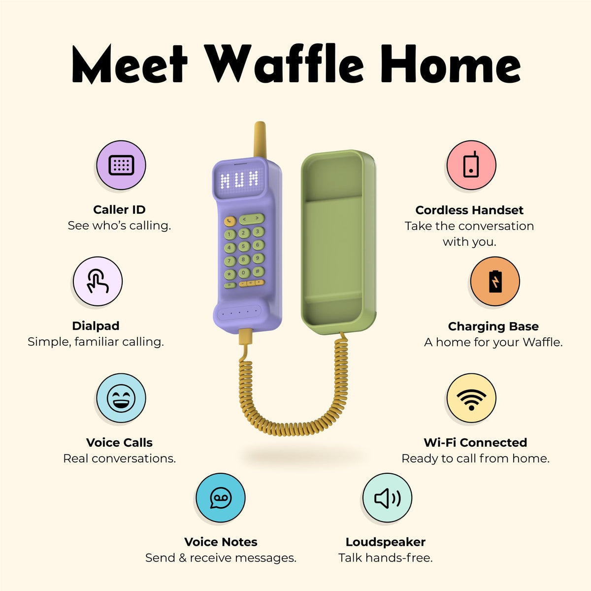 Waffle Home Kids Phone (Purple Gumdrop)