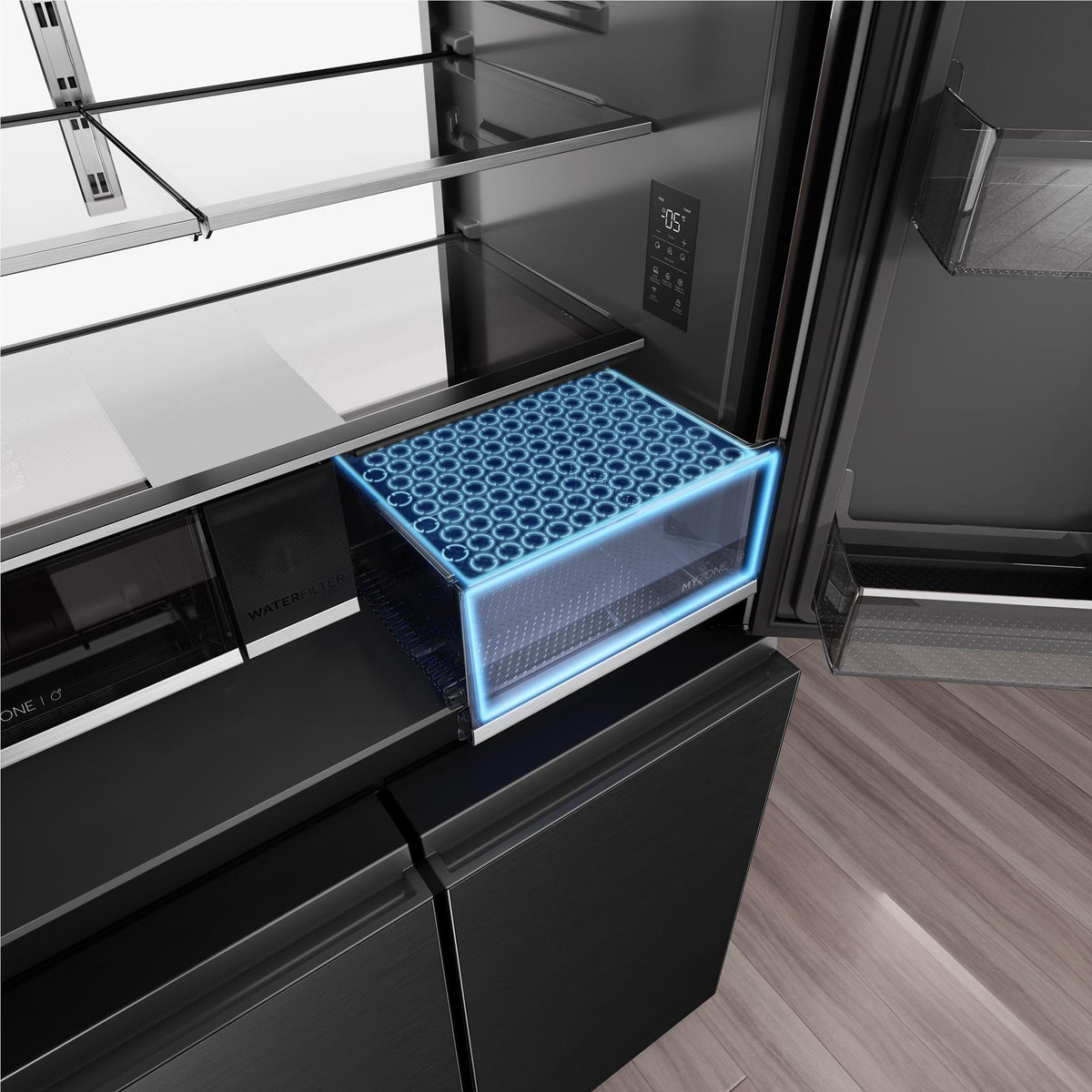 Haier HRF690YZC 624L Quad Door Fridge (Black)