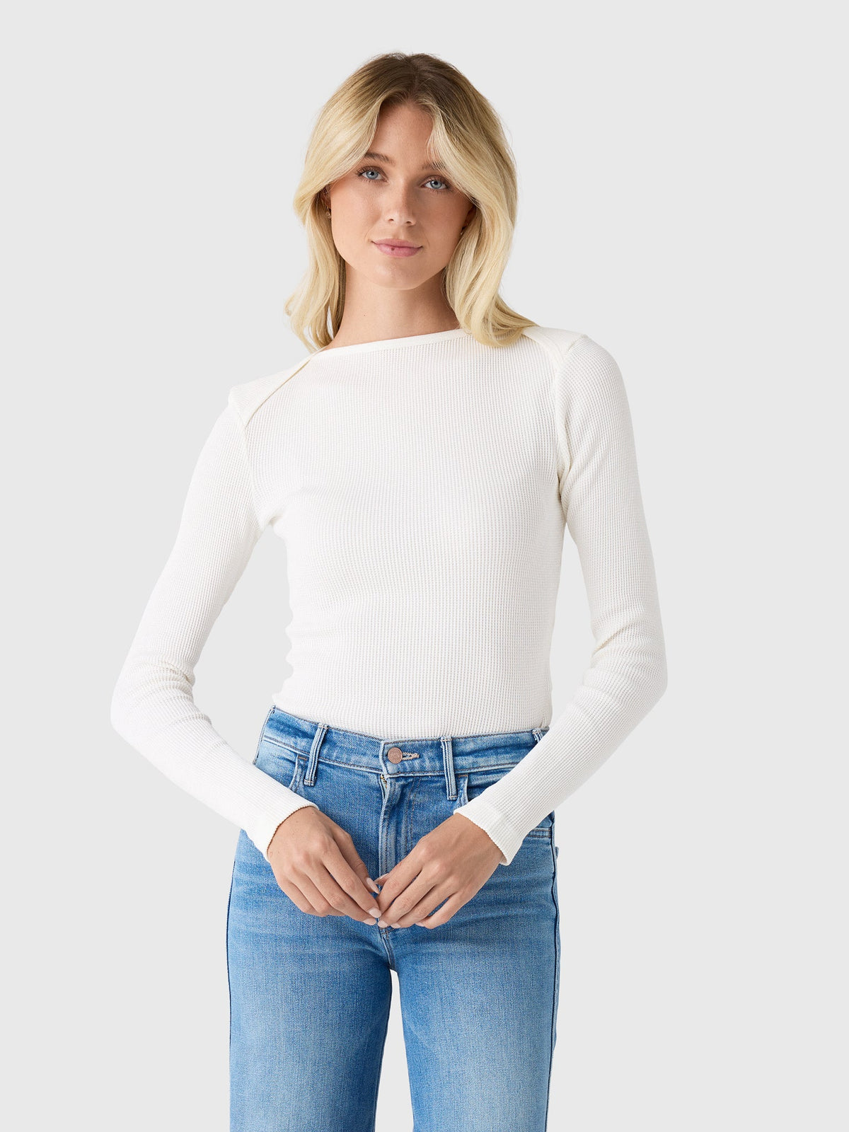 Citizens Of Humanity Women's Long Sleeve Baby Waffle Tee
