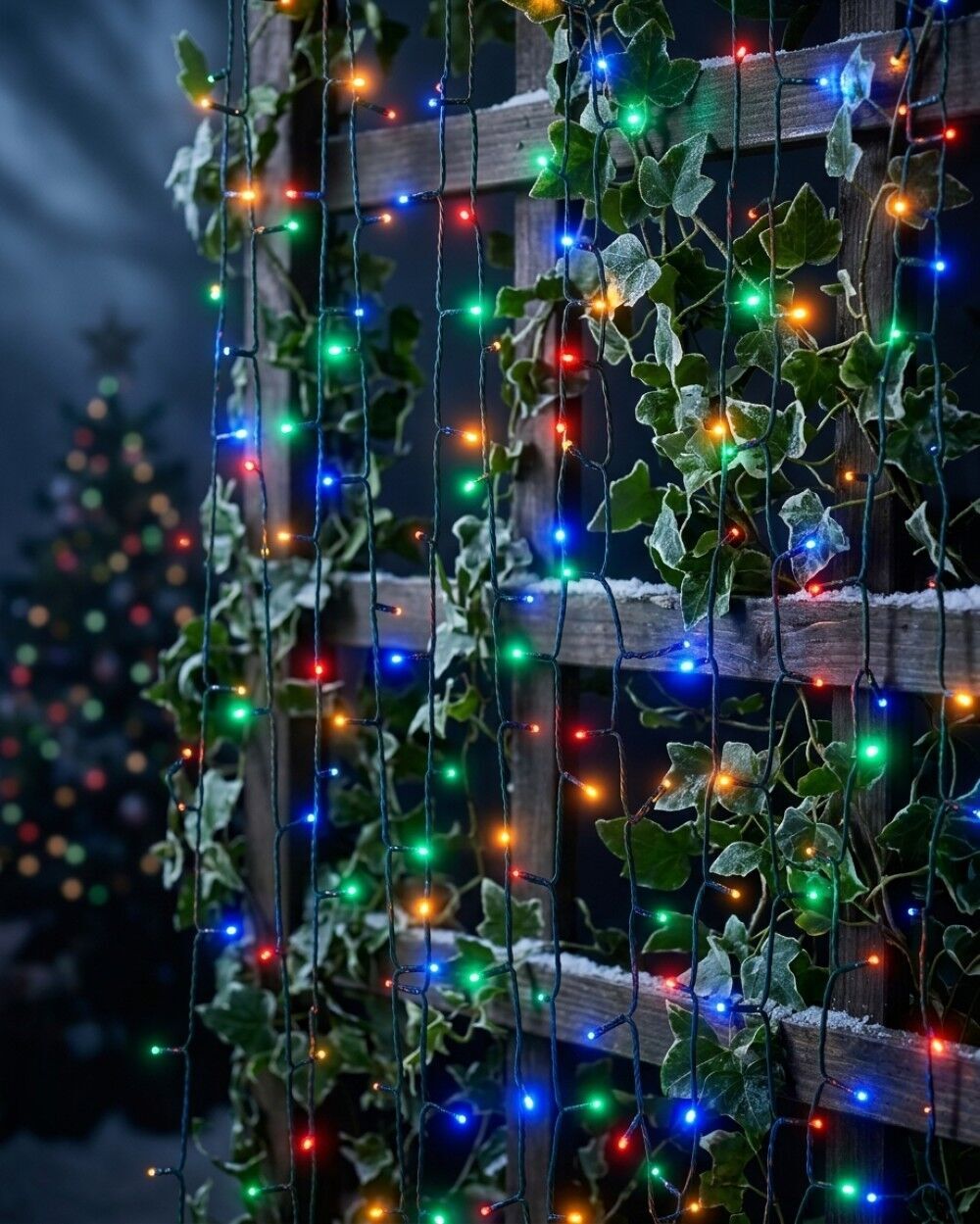 200 Multi Colour LED Solar String Fairy Lights 8 Function | 20mRed, Green, Orange & Blue