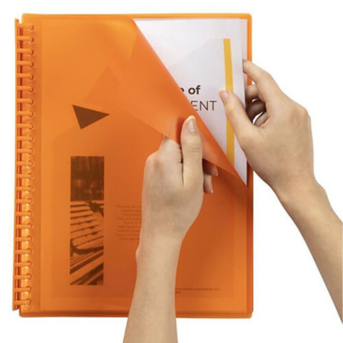 Marbig Refillable Display Book A4 (Translucent) - Orange