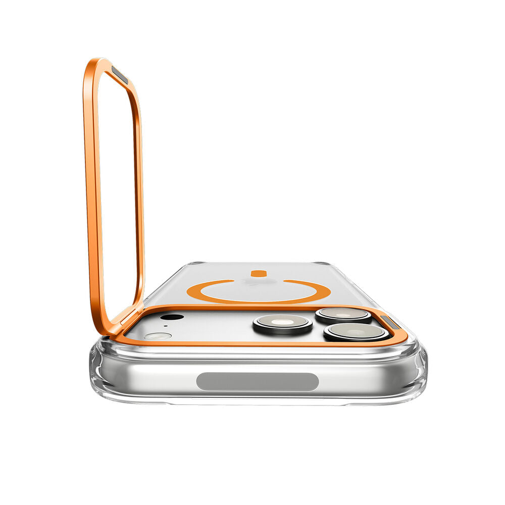 SPIGEN Ultra Hybrid Optik S MagSafe Case for iPhone 18 Pro/17 Pro (Clear Case / Orange Ring)