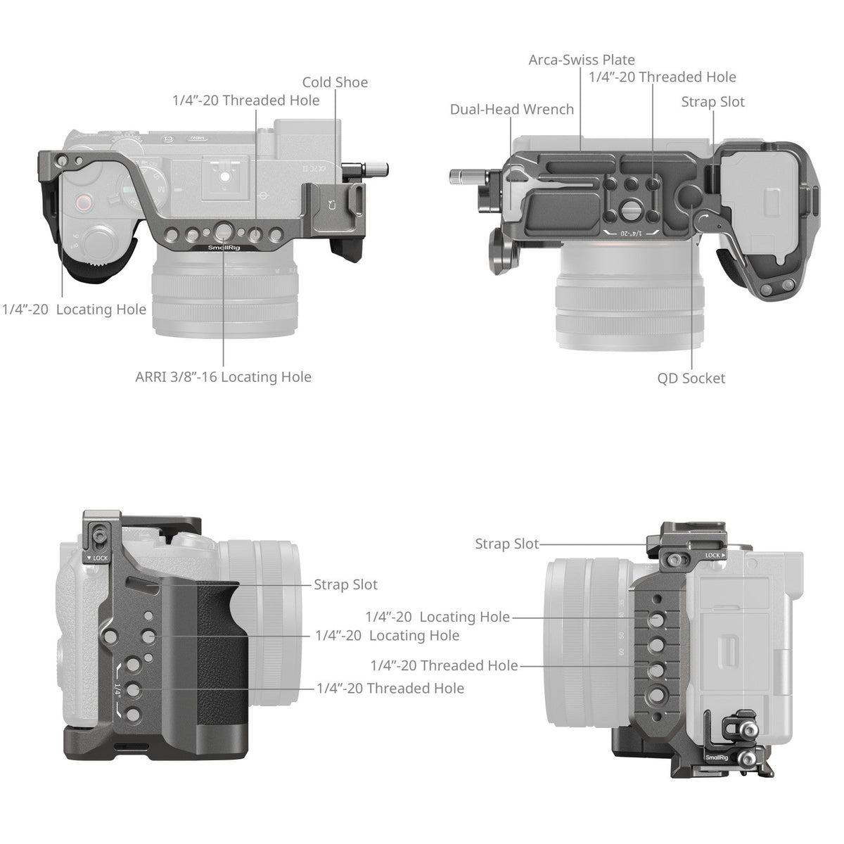 SmallRig HawkLock Cage with Handle for Sony A7C II/7CR