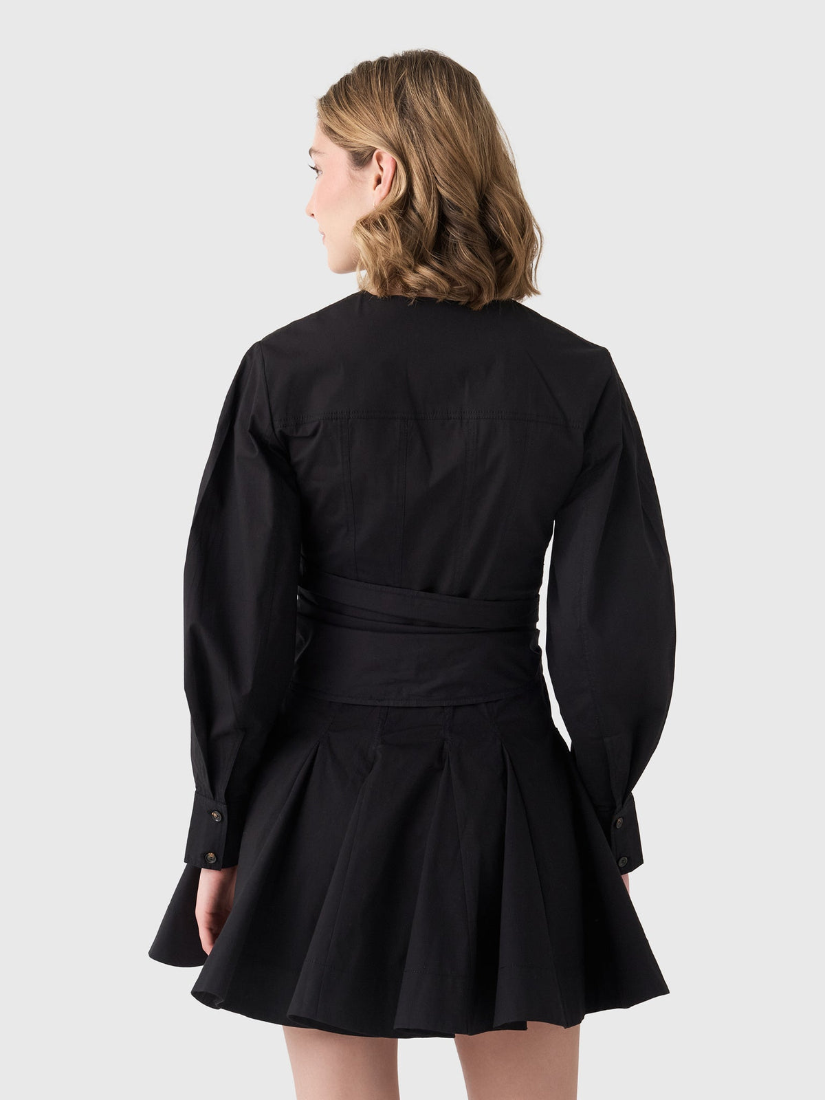 GANNI Women's Stretch Cotton Shirt Dress