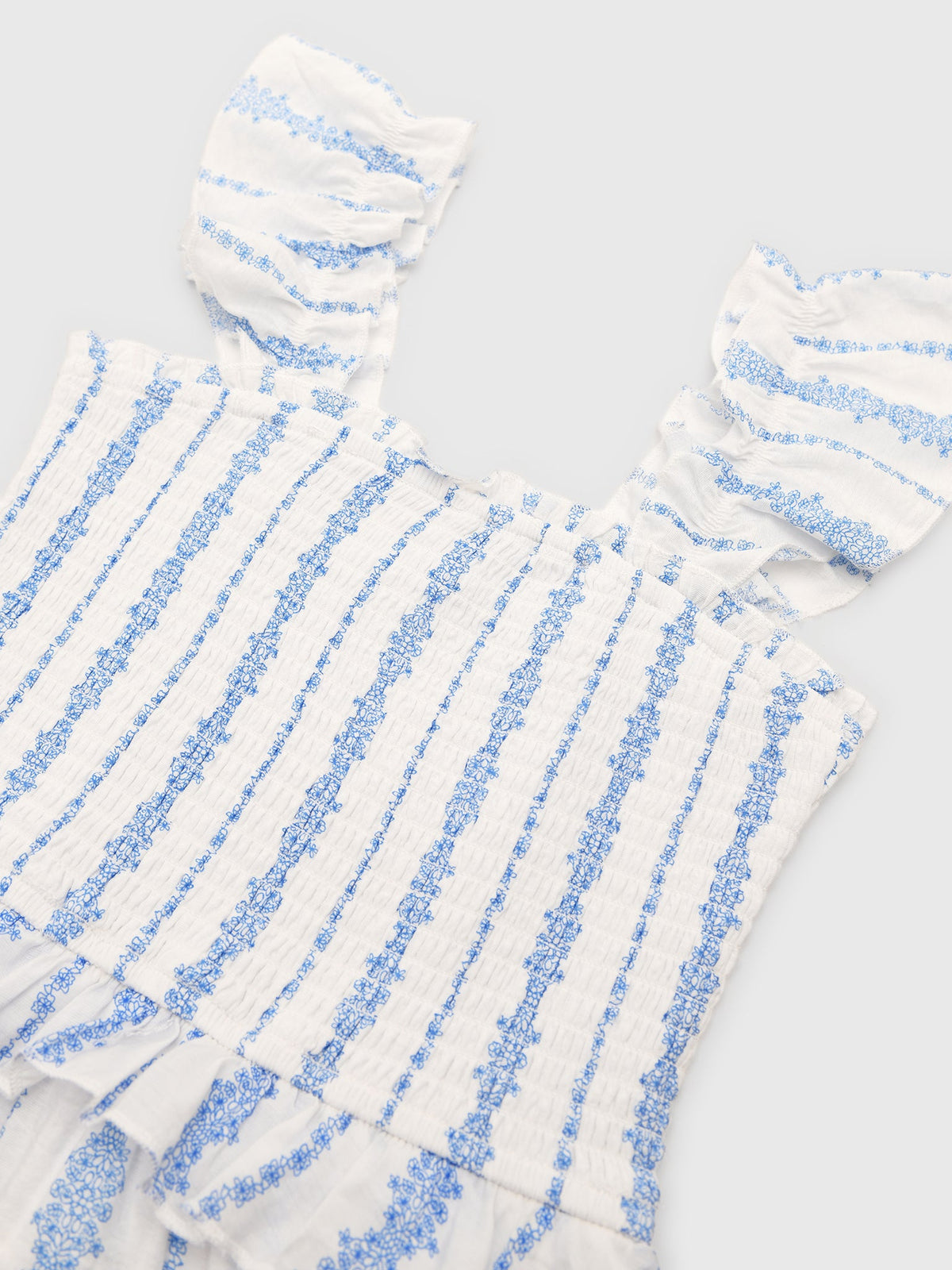 Hannah Banana Girls' Combo Stripe Printed Ruffle Dress