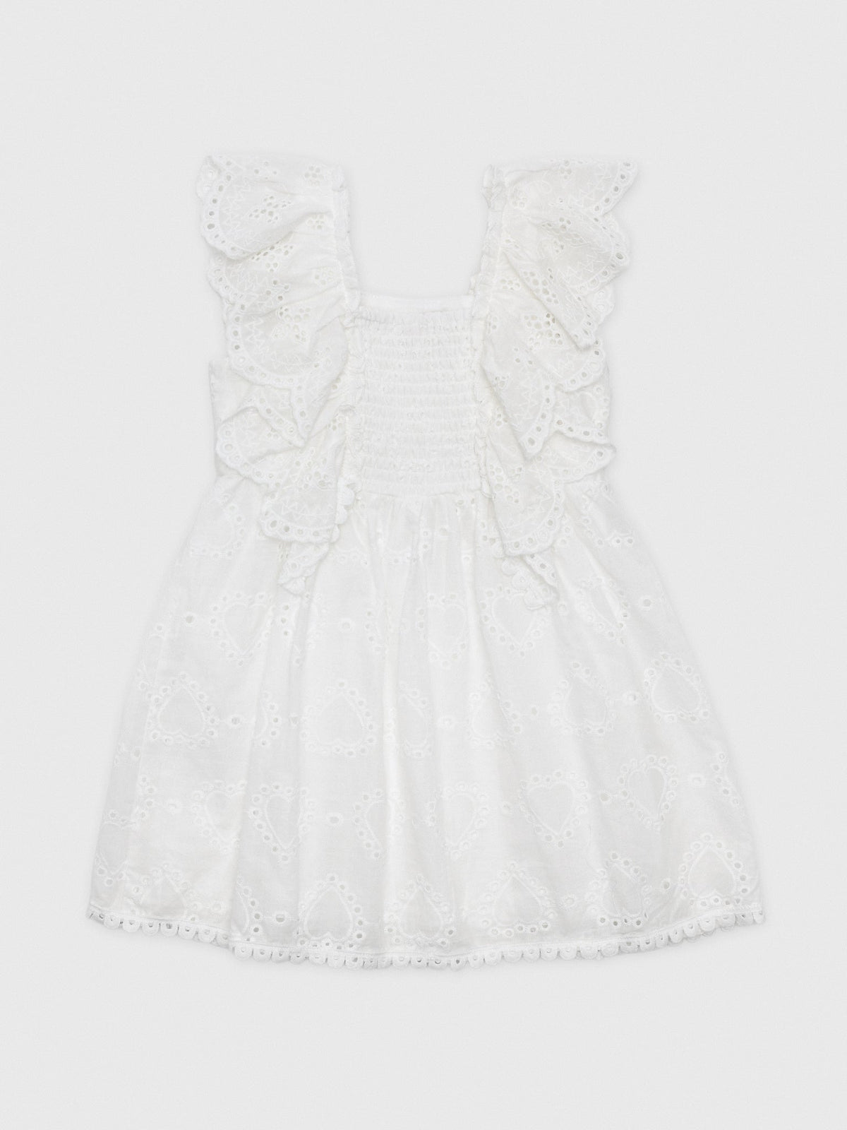 Baby Sara Girls' Empire Ruffle Eyelet Dress