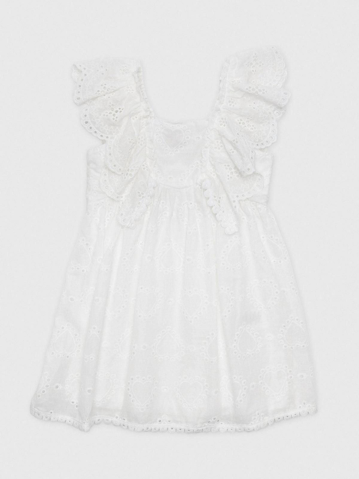 Baby Sara Girls' Empire Ruffle Eyelet Dress