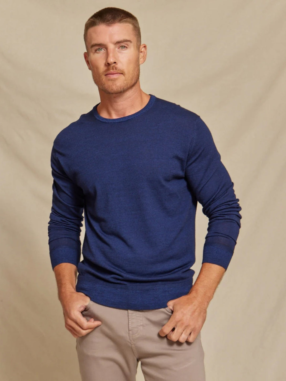 Rye51 Men's The Banks Lightweight Merino Crew Neck Sweater