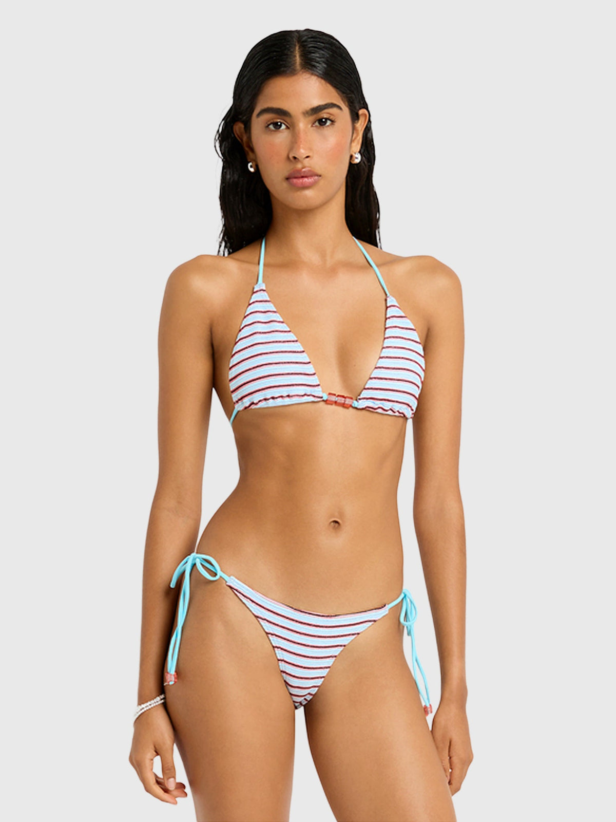 Bond Eye Women's Beaded Ingrid Triangle Bikini Top