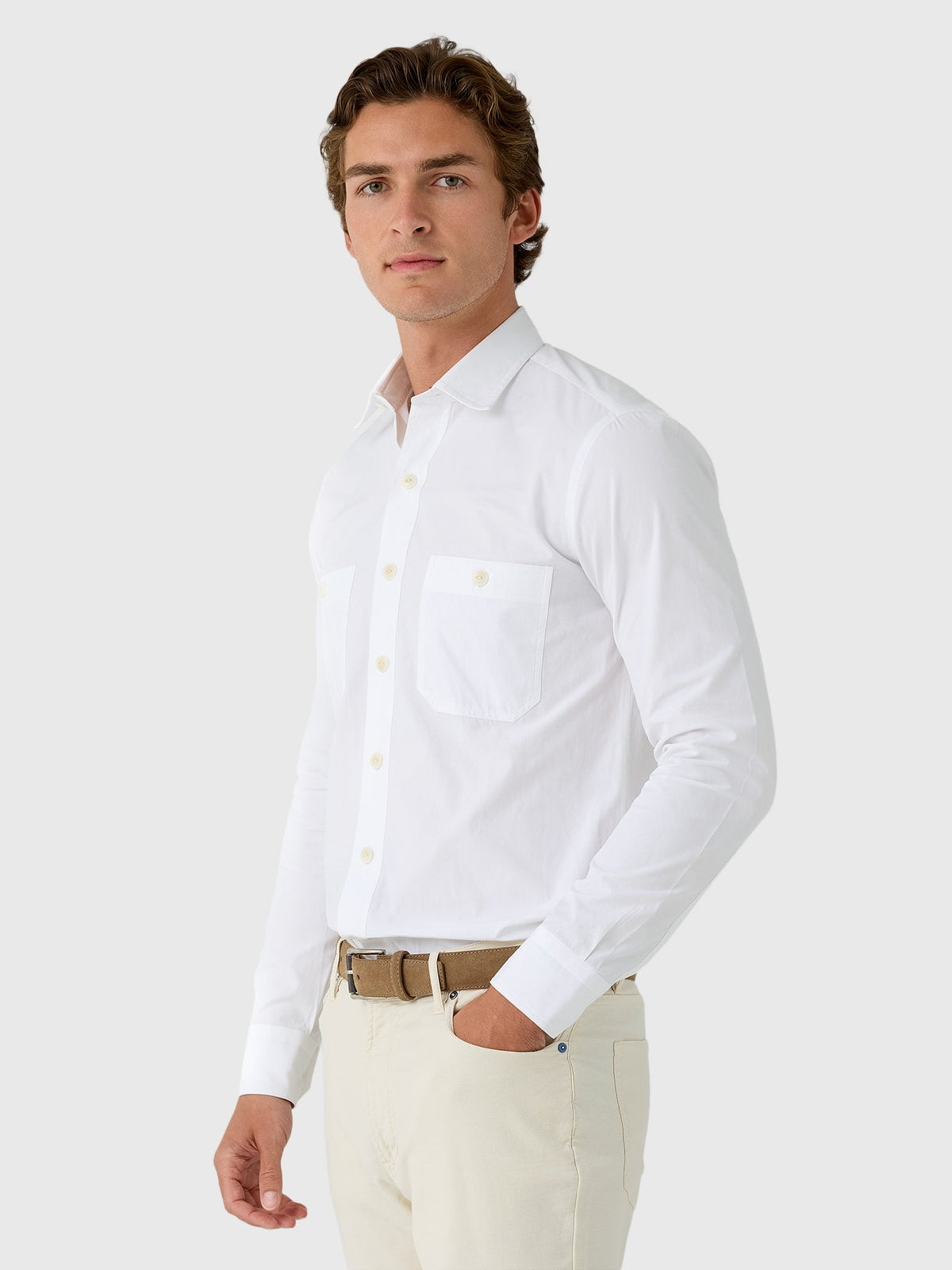 Salvatore Piccolo Men's Long Sleeve Cotton Shirt