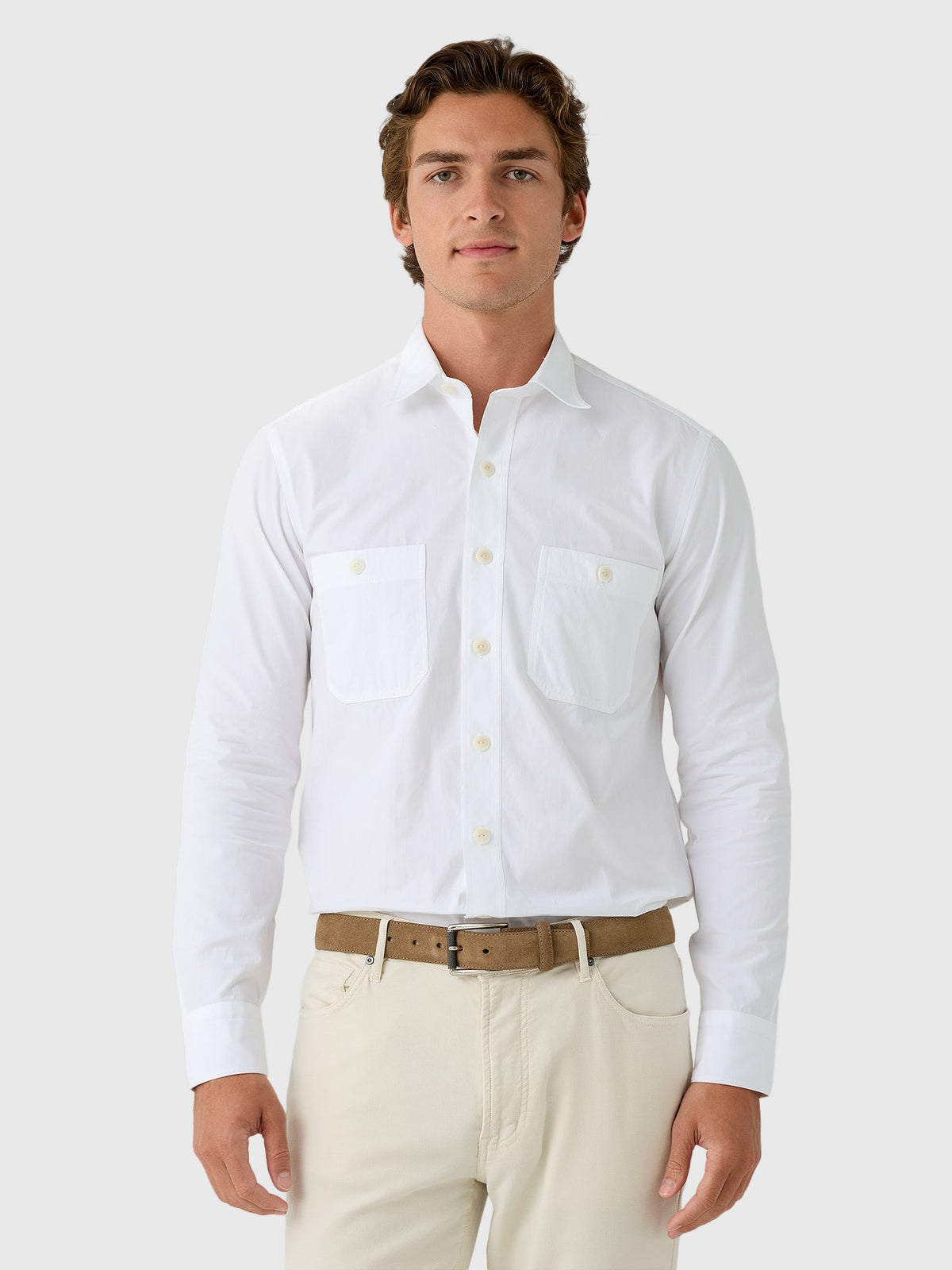 Salvatore Piccolo Men's Long Sleeve Cotton Shirt