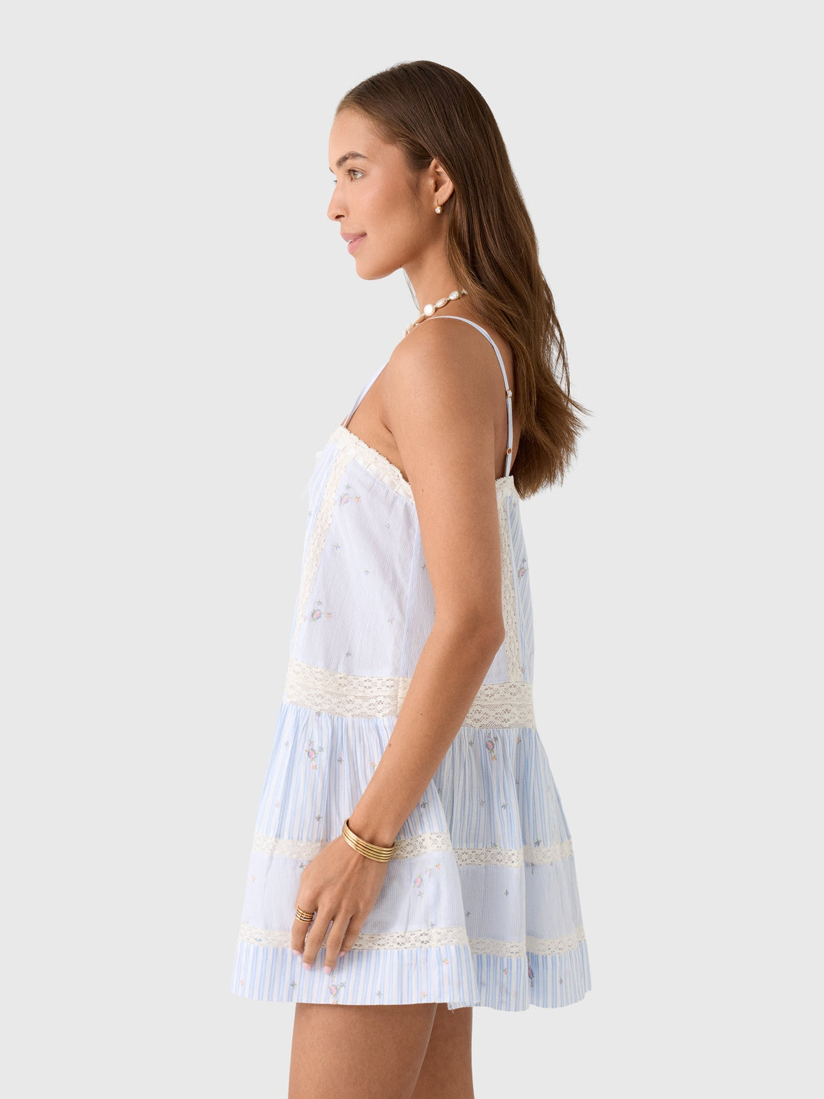LoveShackFancy Women's Vionett Cotton Mini Dress