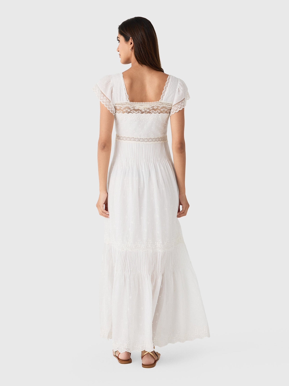 LoveShackFancy Women's Georgine Cotton Lace Maxi Dress