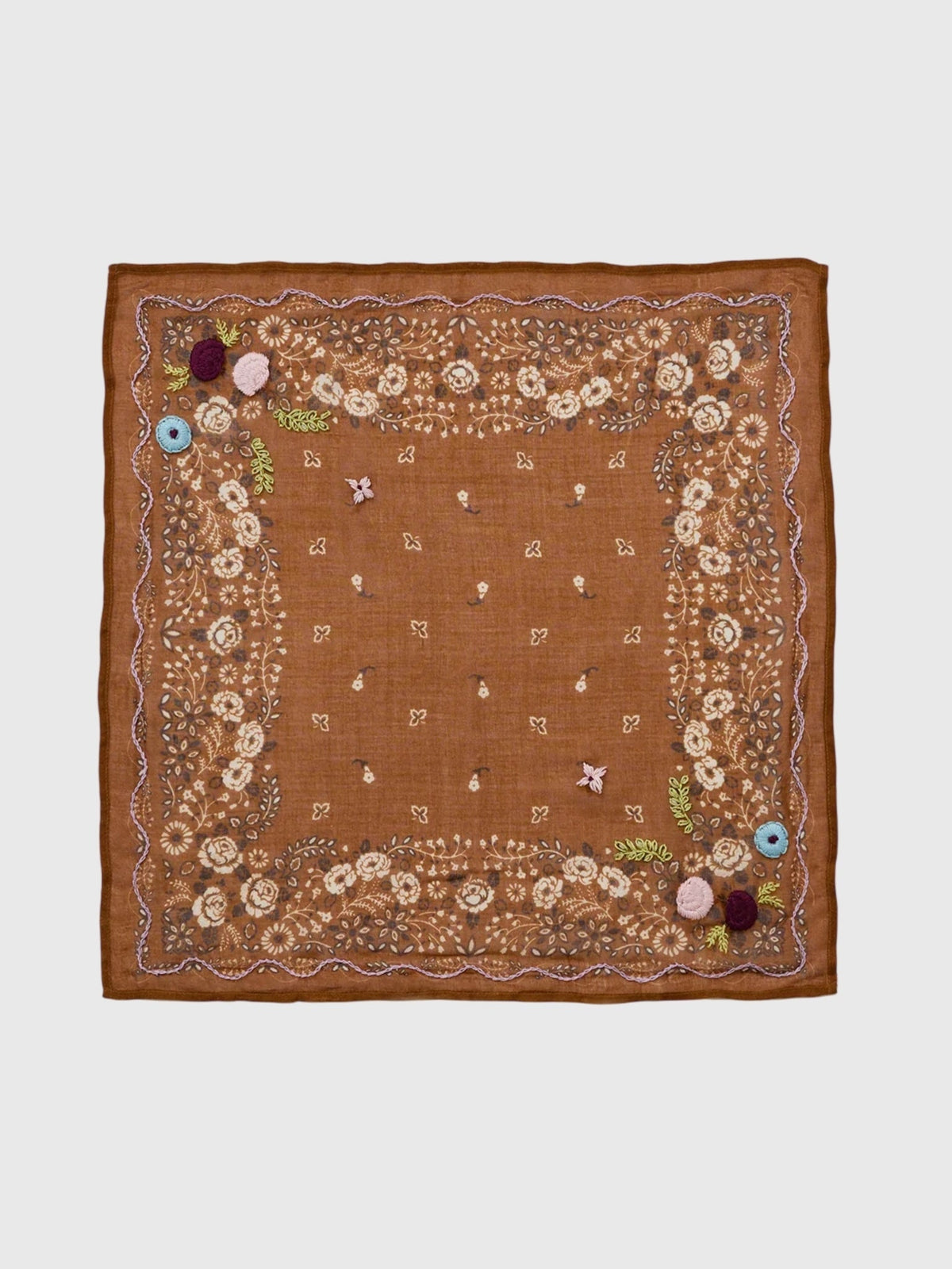 Chan Luu Embroidered Floral Bandana