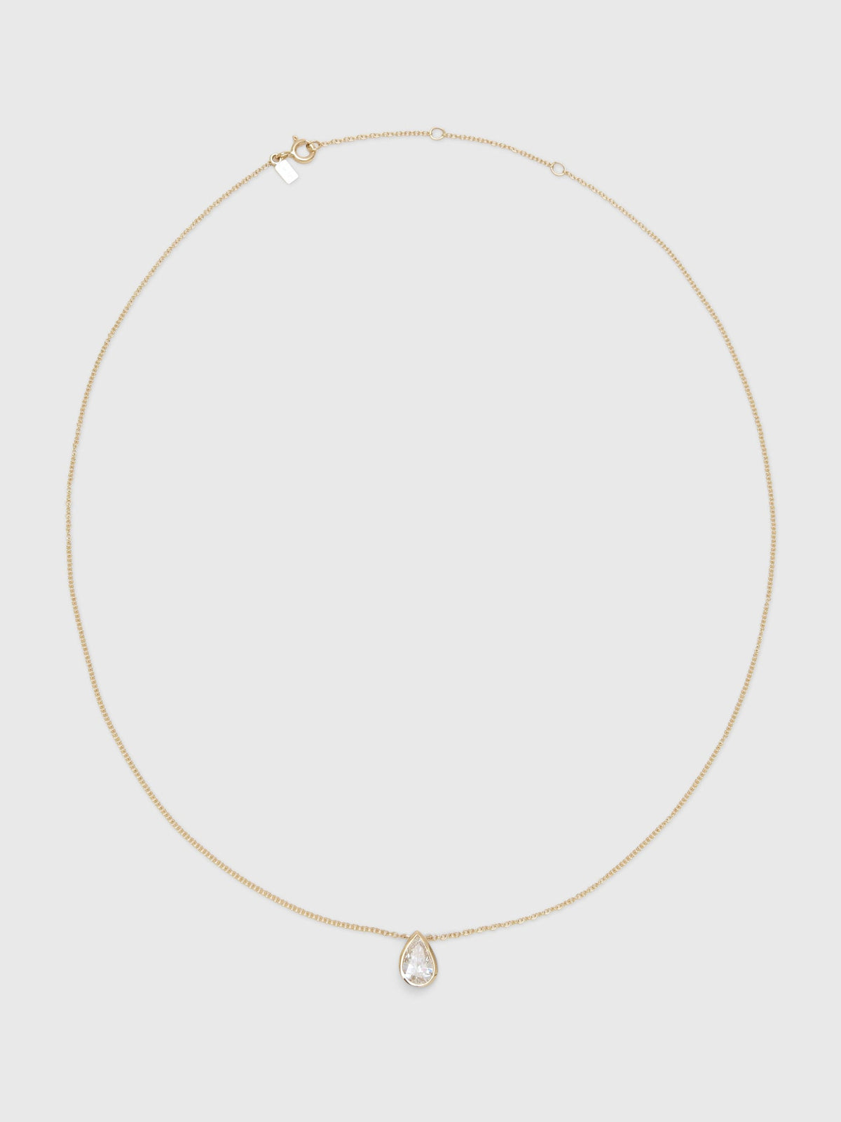 EF Collection Floating Bezel Set Pear Diamond Necklace