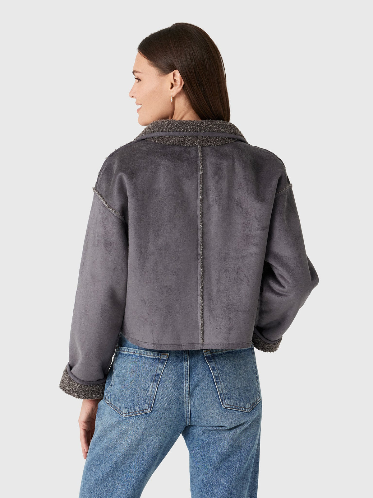 Velvet Women's Esme Sherpa Reversible Cropped Jacket