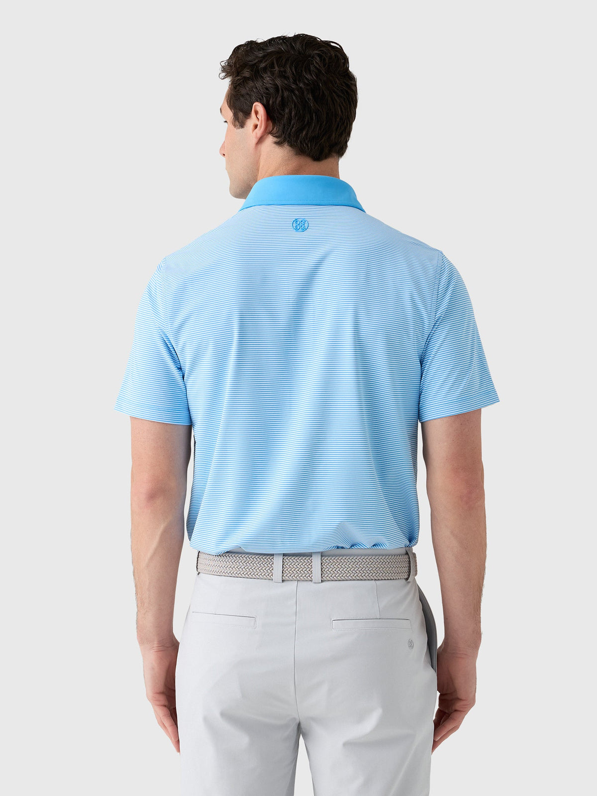 G/FORE Men's Feeder Stripe Fine Tech Jersey Polo