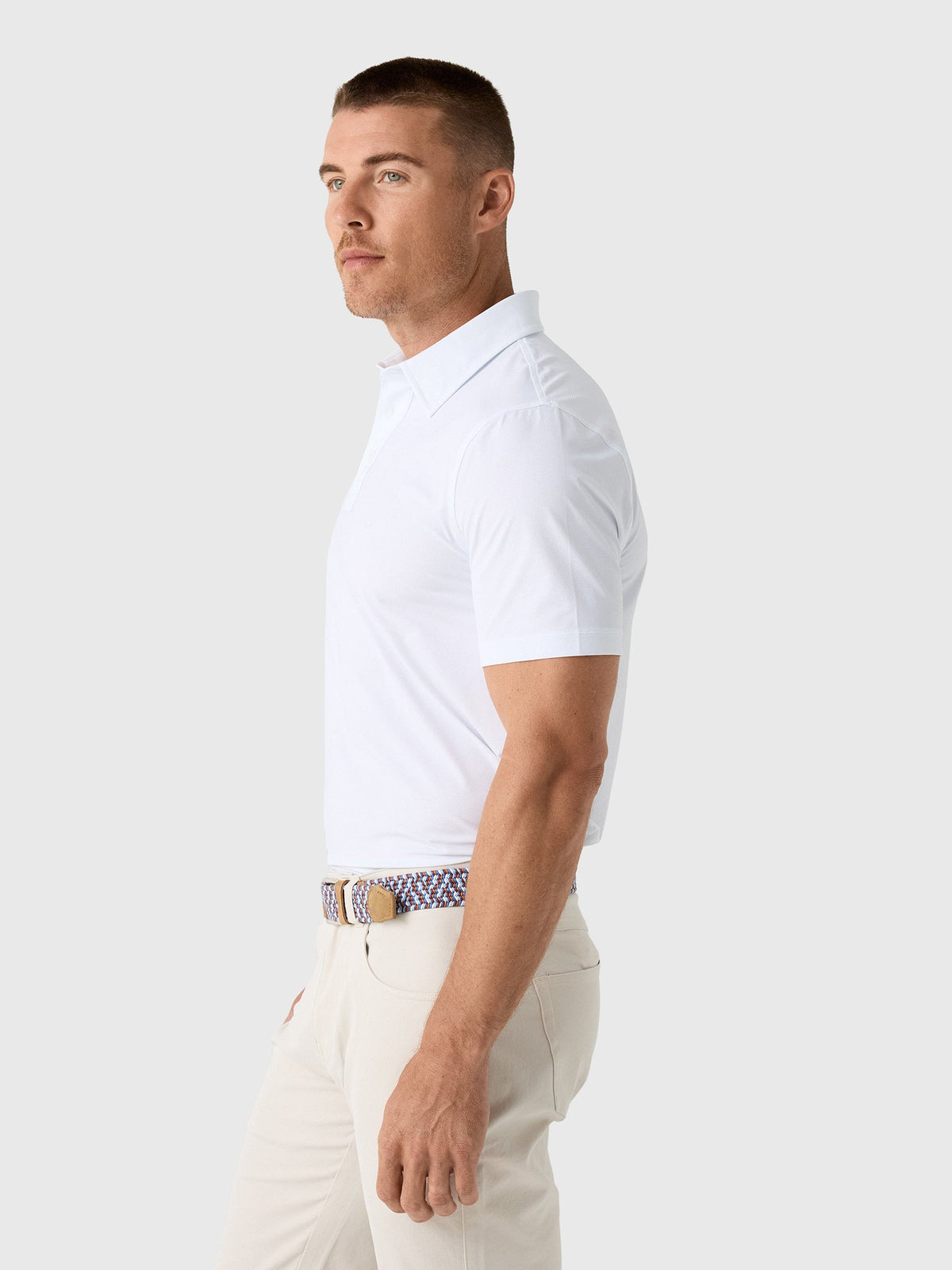 G/FORE Men's Fine Stretch Jacquard Polo